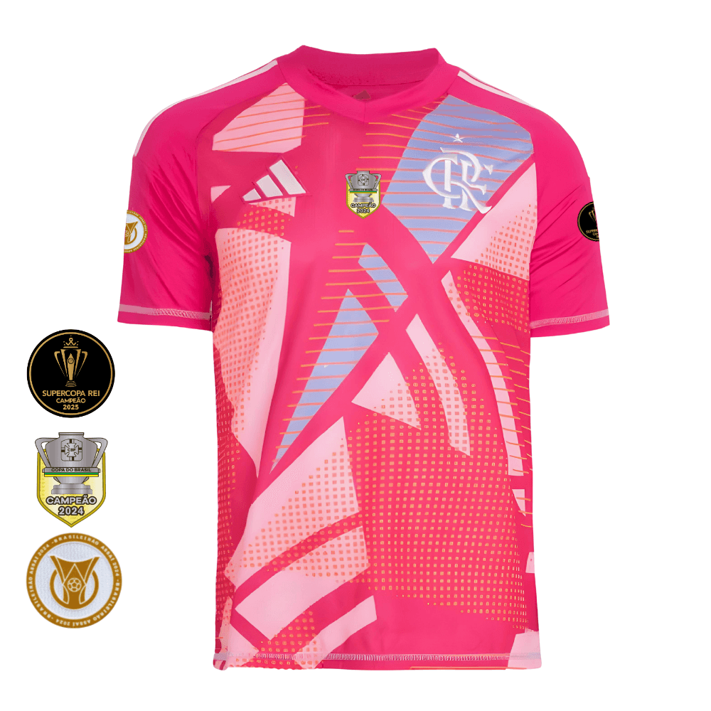 Camisa Flamengo Rosa | Goleiro 2 2025 | Brasileirão Sem Patrocínios
