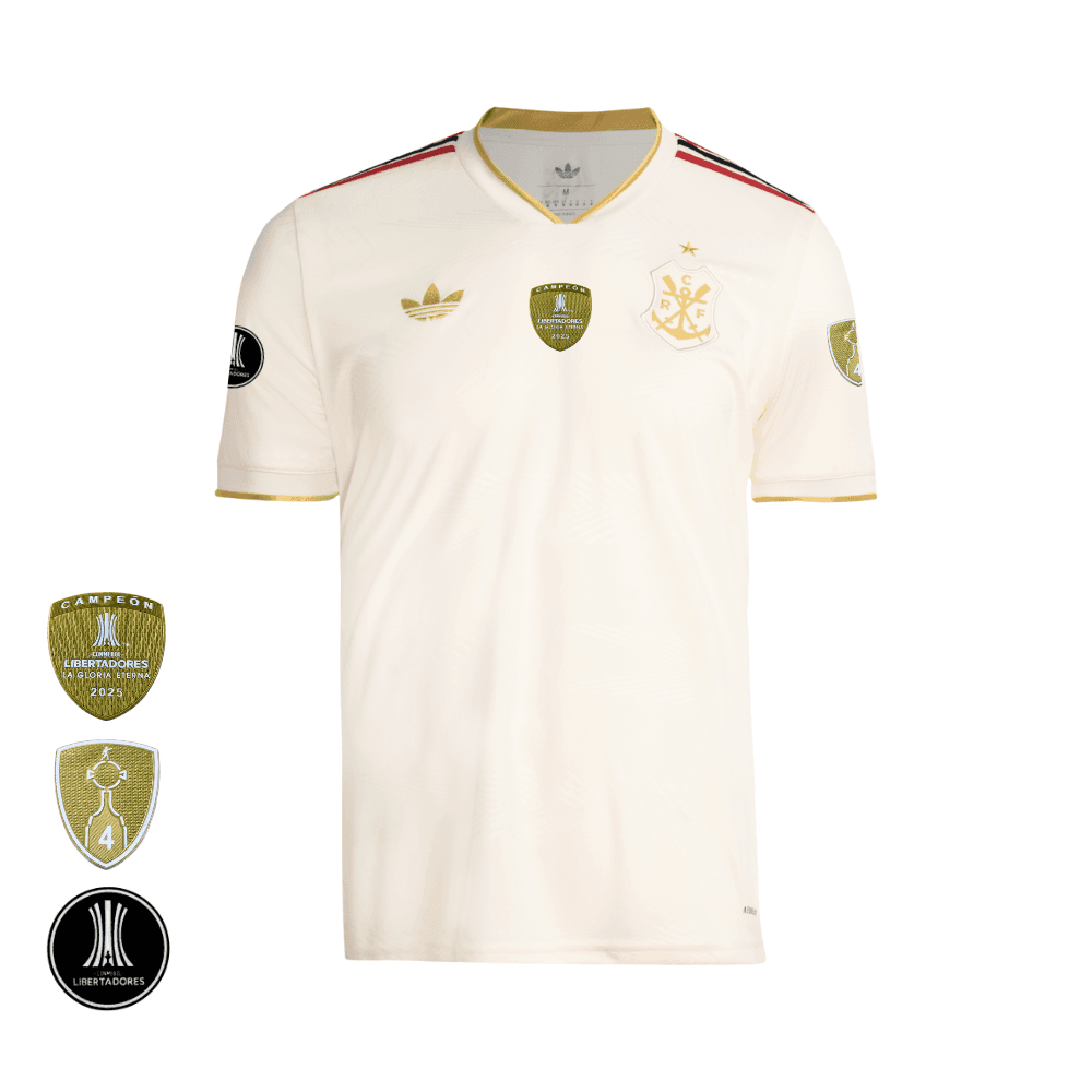 Camisa Flamengo Dourada | Jogo 3 2026 | Libertadores Sem Patrocínios